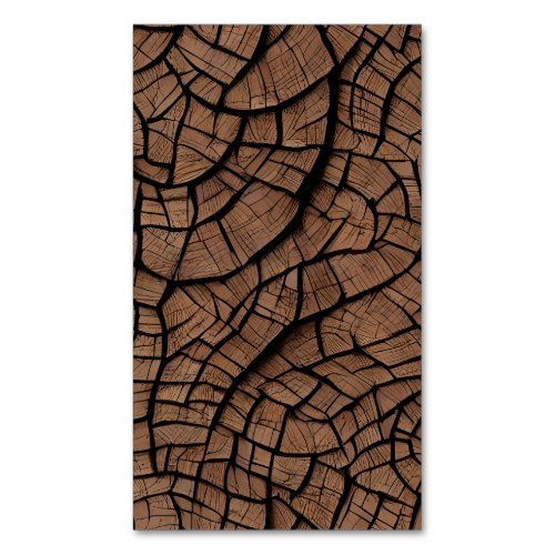 Whimsical Stunning Wood Texture Graphic Business Card Magnet