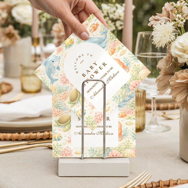 Whimsical Summer Animals Baby Shower Napkins (Creator Uploaded)