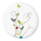 Whimsical Summer Birds Swirls Modern Nature Vines