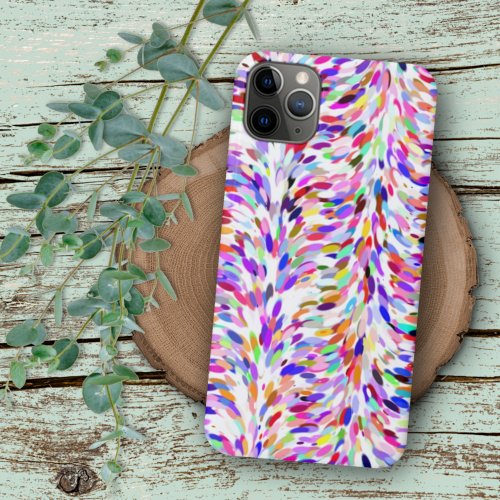 Whimsical Summer Colors Paint Splatter Art Pattern iPhone 15 Pro Max Case