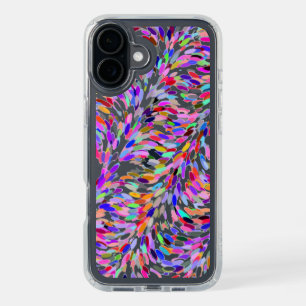 Whimsical Summer Colors Paint Splatter Art Pattern iPhone 16 Plus Case