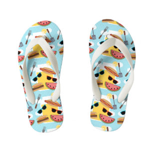 Whimsical Summer Fun Kid's Flip Flops