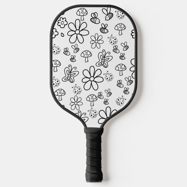 Whimsical Summer Pickleball Paddle (Front)