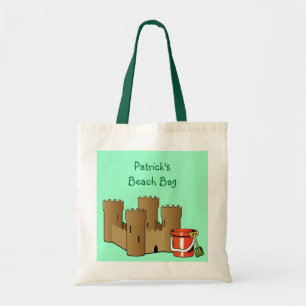 Whimsical Summer Sand Castle Beach Pail and Shovel Tote Bag