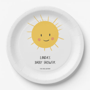 Whimsical Sun Baby Shower Paper Plates
