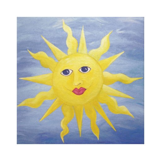 Whimsical Sun Canvas Print | Zazzle