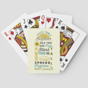 Whimsical Sunflower Poker Cards