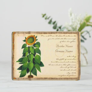 Whimsical Sunflower Wedding Invitation