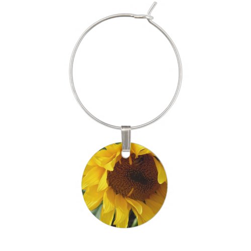 Whimsical Sunflower Wine Glass Charm