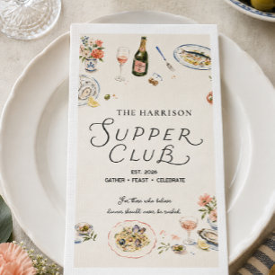 Whimsical Supper Club Dinner Party Paper Guest Towels