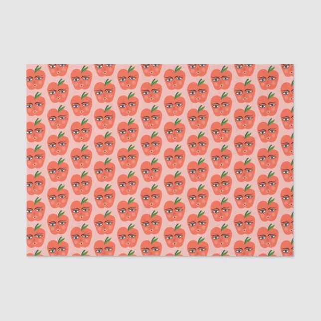 Whimsical Sweet Apple Gift Tissue Paper (Front)