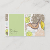 Whimsical Sweet Birds & Floral Garden Profile Card (Back)