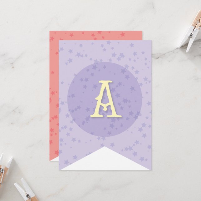 Whimsical Sweet Fairy Princess Girl Birthday Party Card (Front/Back In Situ)