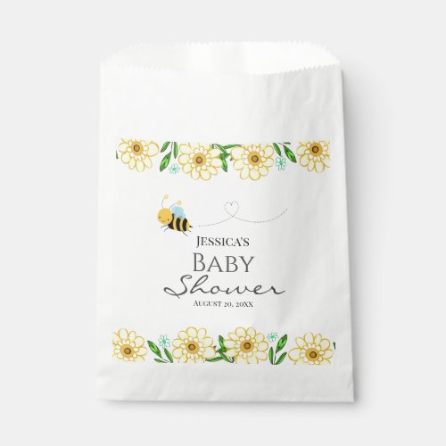 Whimsical Sweet Honey Bee Baby Shower Favor Bag