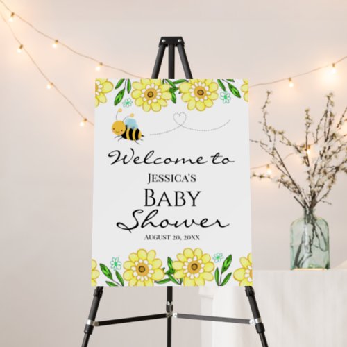 Whimsical Sweet Honey Bee Baby Shower Foam Board