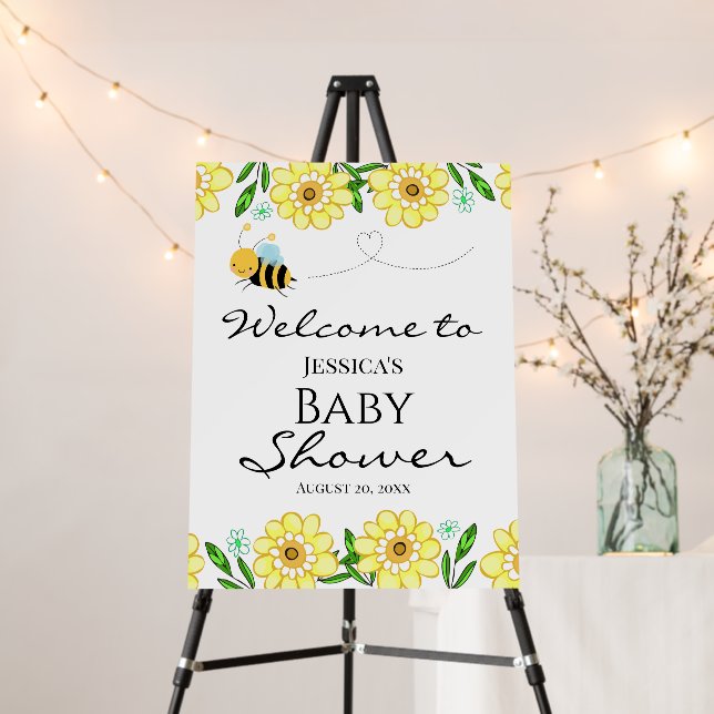 Whimsical Sweet Honey Bee Baby Shower Foam Board (In Situ (Stand))