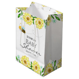 Whimsical Sweet Honey Bee Baby Shower Medium Gift Bag