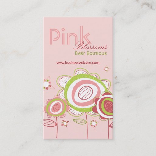 Customizable fatfatin Sweet Pink Blossoms Profile Card Business Card Template