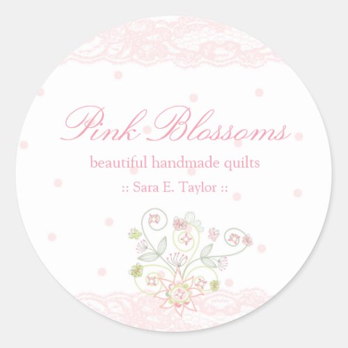 Whimsical Sweet Pink Floral Blossoms Sticker
