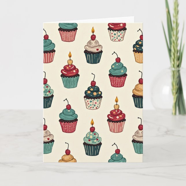 Whimsical Sweets Birthday Card (Front)