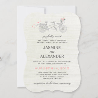 Whimsical Tandem Bicycle - Wedding Invitation