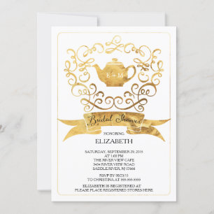 Whimsical Tea Party Bridal Shower Invitation