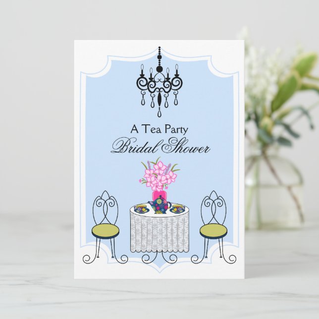 Whimsical Tea Party Invitation - Customized V2 (Standing Front)