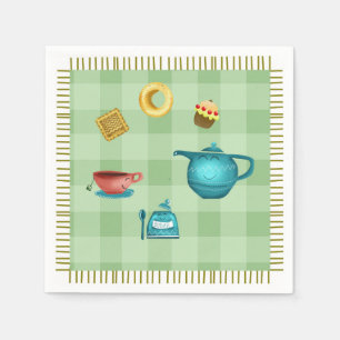 Whimsical tea time collection napkins