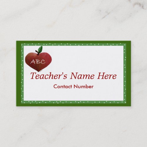 Whimsical Teacher's business card