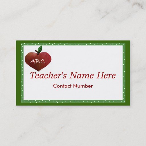 Customizable Whimsical Teacher's business card