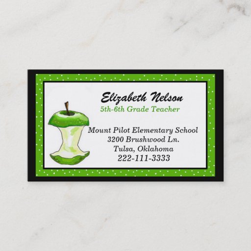 Customizable Whimsical Teacher's business card