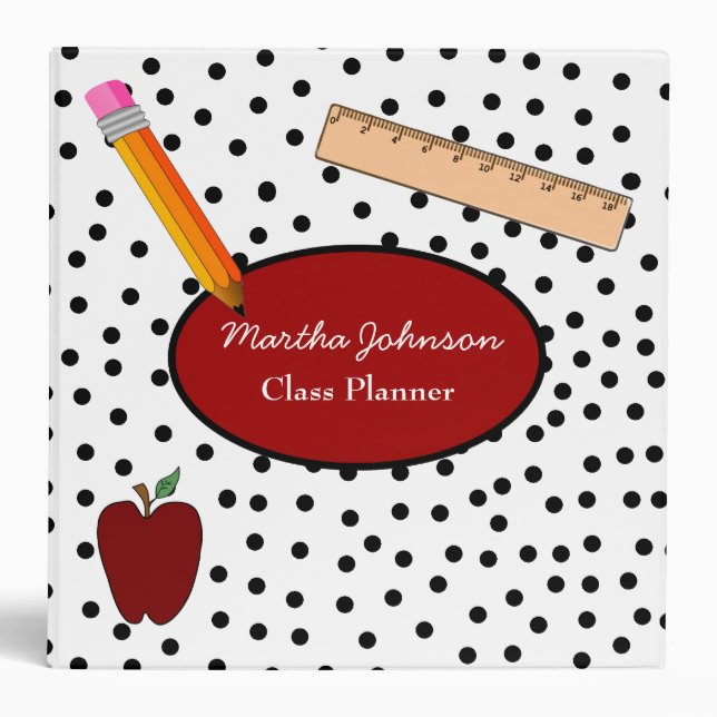 Whimsical Teacher's Class Planner Binder (Front)