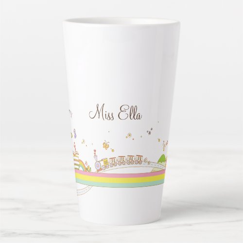 Whimsical Teachers Scene Personalized Latte Mug