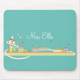 Whimsical Teacher's Scene Personalized Mouse Pad