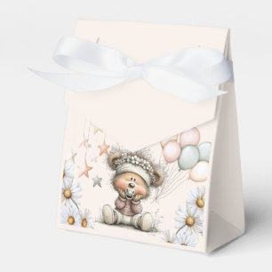 Whimsical Teddy Bear Baby Shower Favor Boxes
