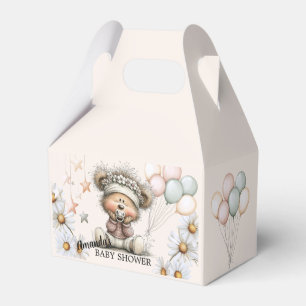 Whimsical Teddy Bear Baby Shower  Favor Boxes