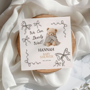 Whimsical Teddy Bear Baby Shower Napkins