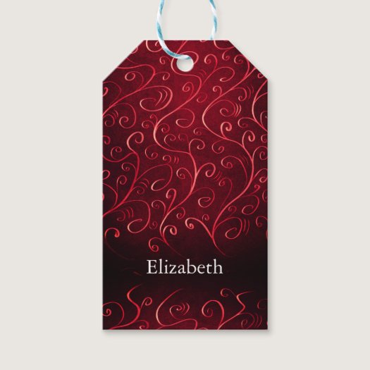 Whimsical Textured Abstract Red Swirl Pattern Name