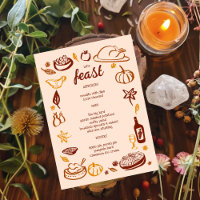 Whimsical Thanksgiving Friendsgiving HolidayCUSTOM