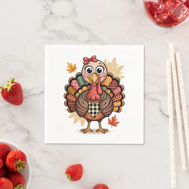 Whimsical Thanksgiving Fun Napkins (Insitu)