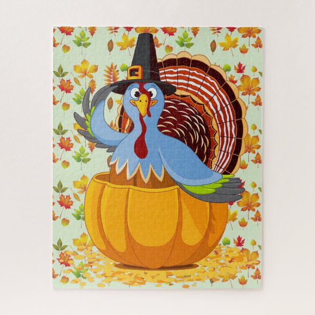 Whimsical Thanksgiving Turkey Photo Puzzle (Vertical)
