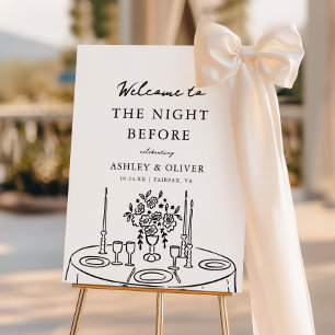 Whimsical The Night Before Rehearsal Dinner Foam Board