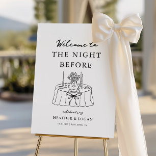 Whimsical The Night Before Rehearsal Dinner Foam Board
