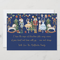 Whimsical The Nutcracker Christmas Ballet Greeting Card | Zazzle