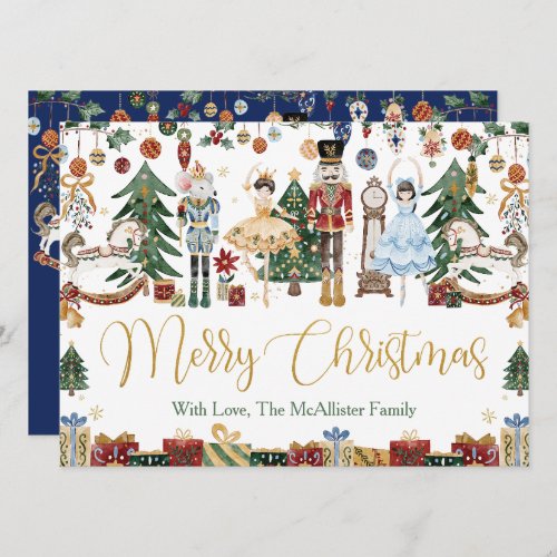 Whimsical The Nutcracker Christmas Ballet Greeting Card