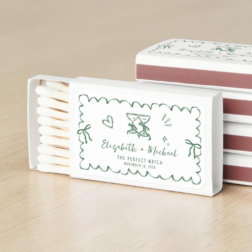Whimsical The Perfect Match Green Wedding Matches