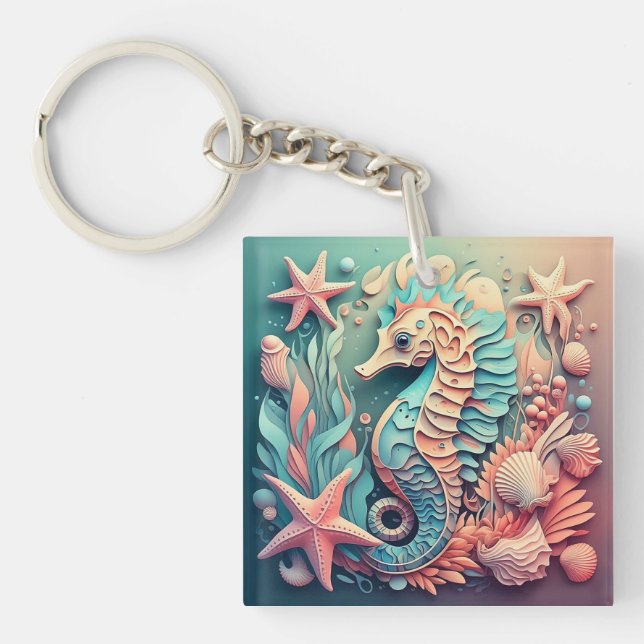 " WHIMSICAL TIDES " KEYCHAIN (Front)
