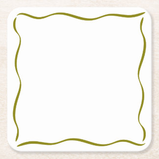 Whimsical Tini Bit Older Martini Birthday Square Paper Coaster