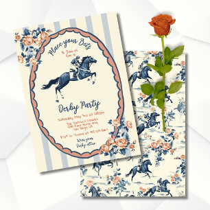 Whimsical Toile Derby Party Invitation