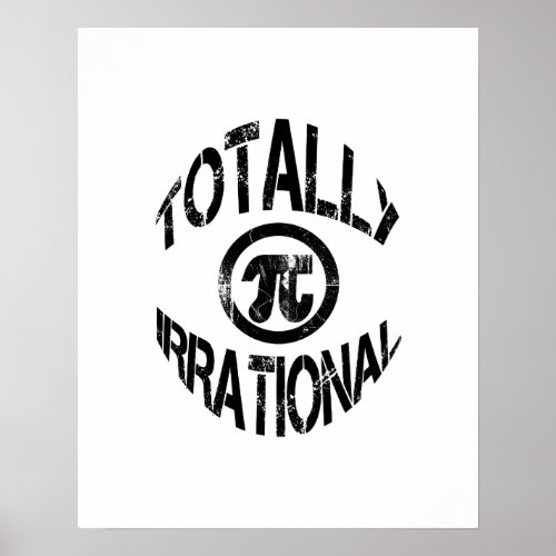 Whimsical Totally Irrational Pi Day Poster